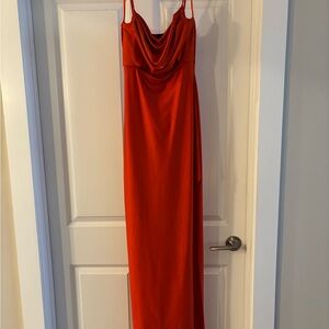 Elegant burnt orange Evening Gown